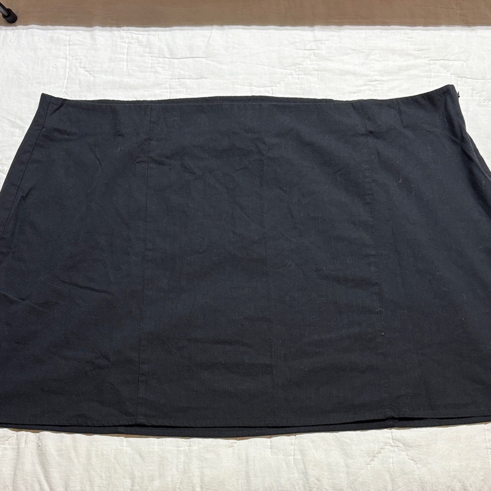 Ava &‎ Viv Plus Size Black Cotton Blend A-Line Mini Skirt NWT Whimsigoth Boho